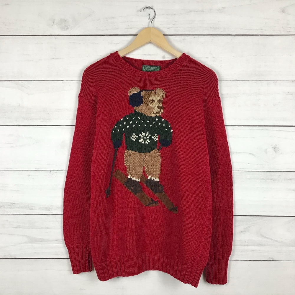 Vintage 1990s Ralph Lauren POLO Bear Sweater